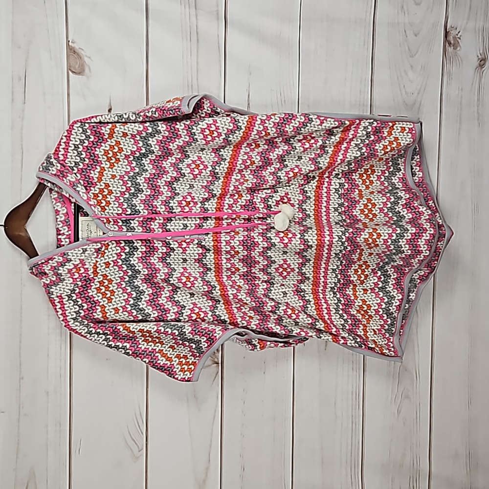 Cuddl Duds Fleece Heart Hooded Poncho - Size Small